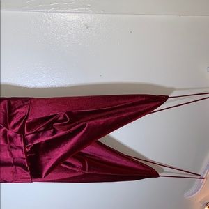 Flirty spaghetti strap dress burgundy